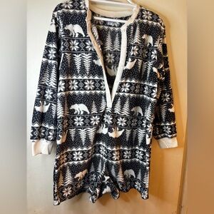 Old Navy Black and White Patterned Onesie